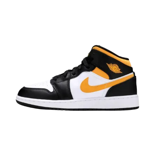 Air Jordan 1 Mid Black University Gold