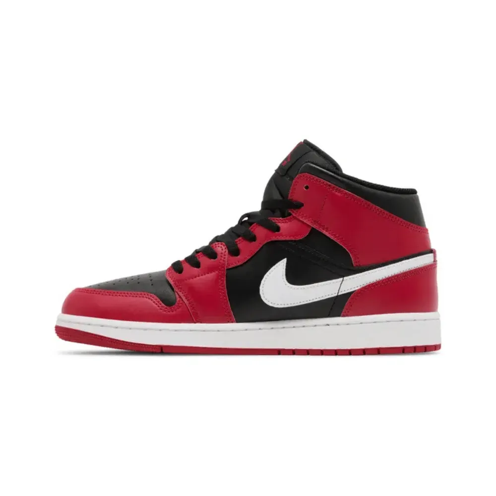Air Jordan 1 Mid Gym Red Black White - Droper
