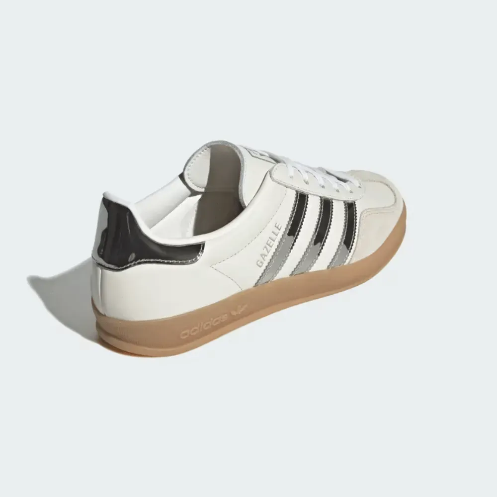 adidas Gazelle Indoor Cloud White Silver Metallic Gum foto 4