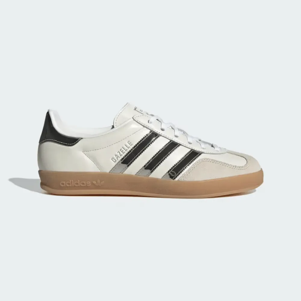 adidas Gazelle Indoor Cloud White Silver Metallic Gum foto 1