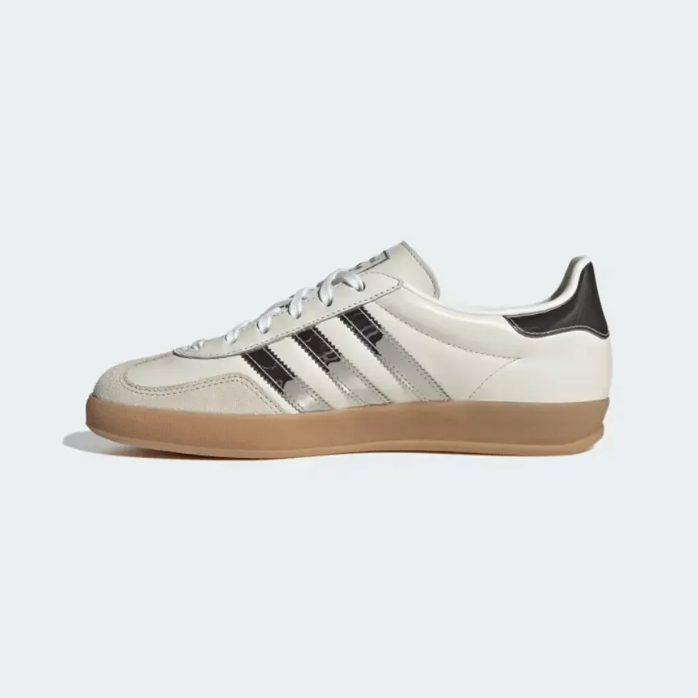 adidas Gazelle Indoor Cloud White Silver Metallic Gum foto 3