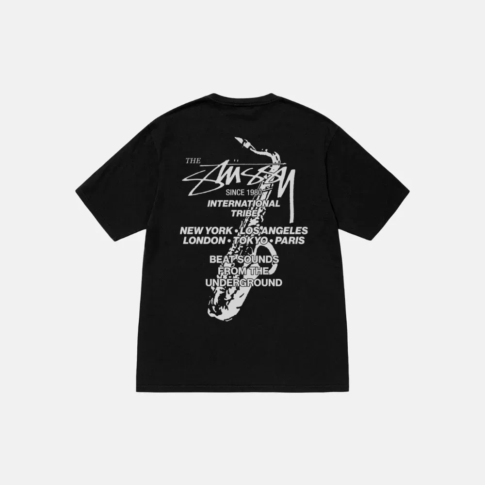 Camiseta Stussy Beat Sounds Pigment Dyed Black - Droper