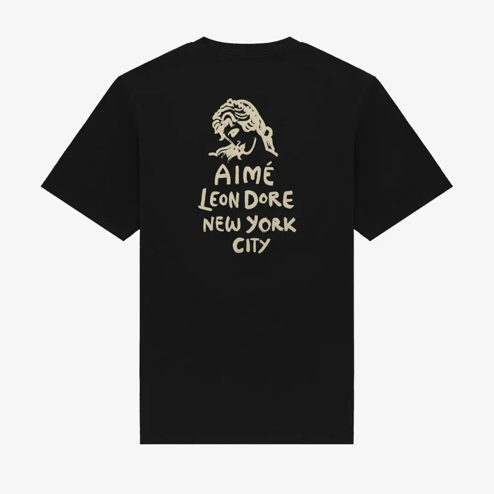 Camiseta Aimé Leon Dore Form Logo Jet Black - Droper