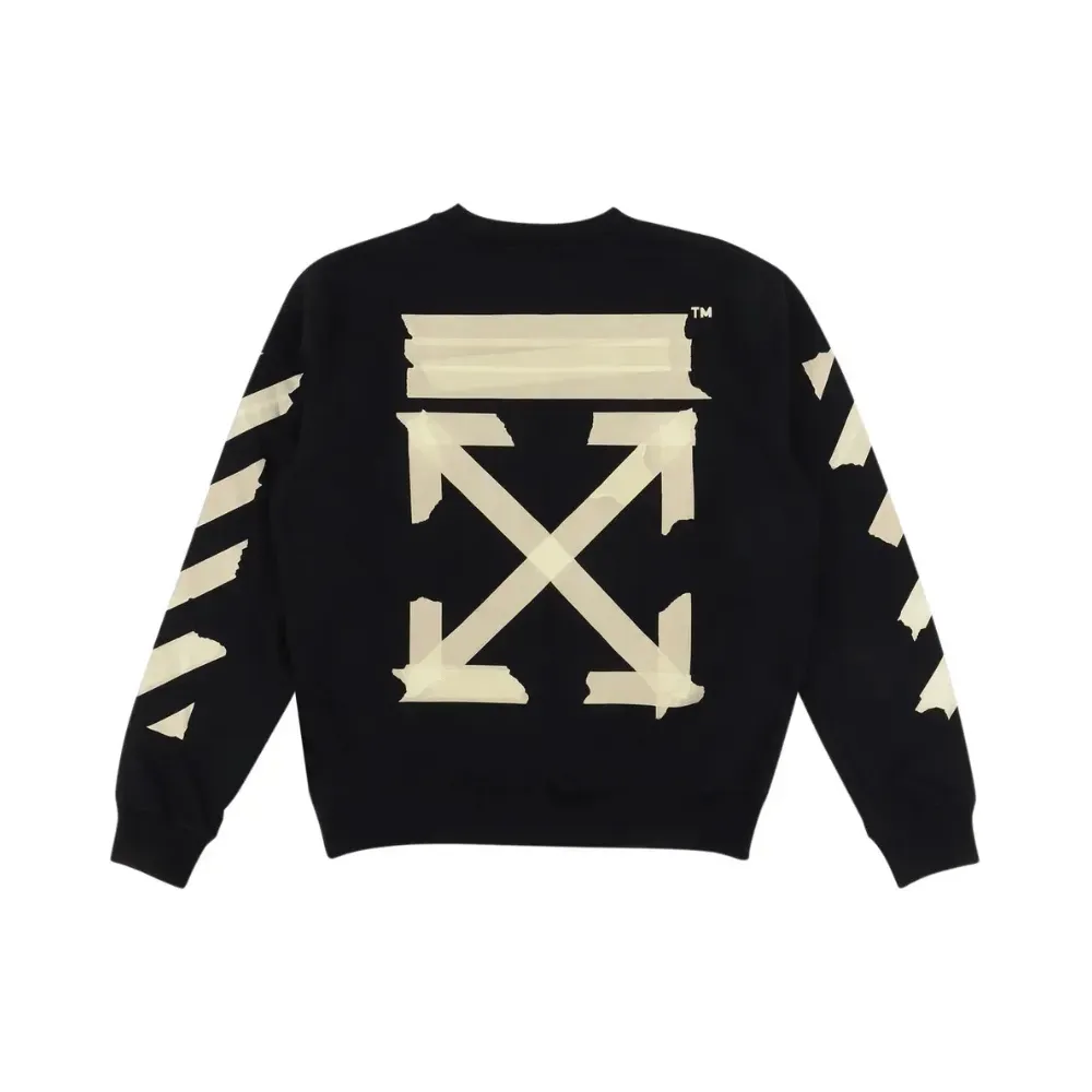 Moletom Off-White Tape Arrows Logo Black - Droper