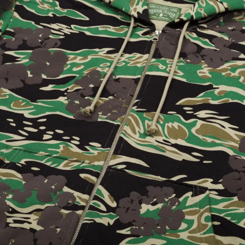 Imagem Moletom Denim Tears Camo Cotton Wreath Zip Green
