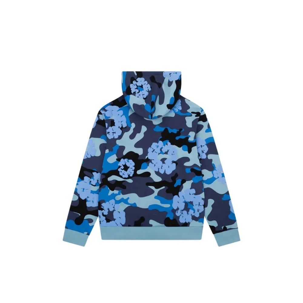 Imagem Moletom Denim Tears Camo Cotton Wreath Zip Blue