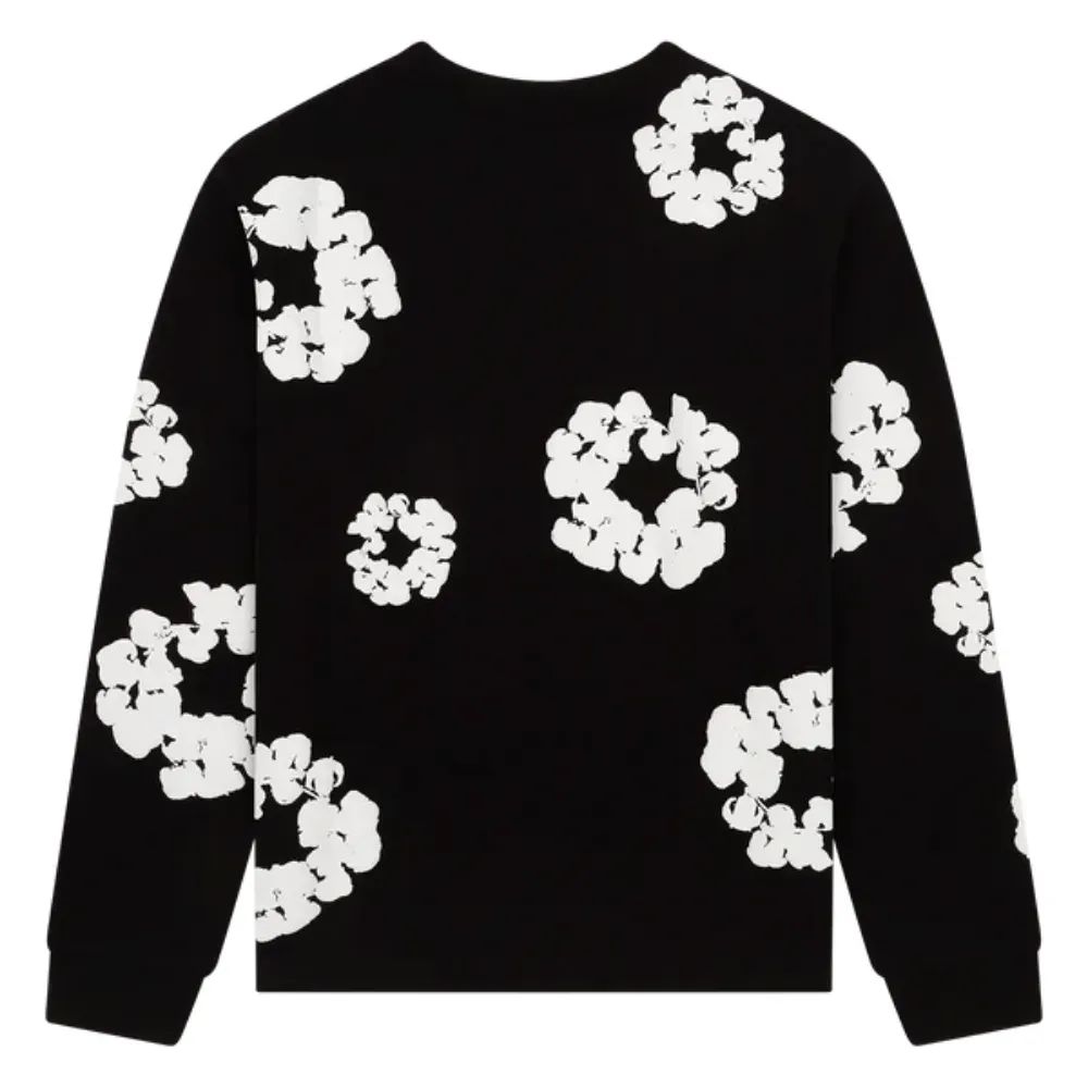 Imagem Camiseta Denim Tears Long Sleeve Cotton Wreath Black