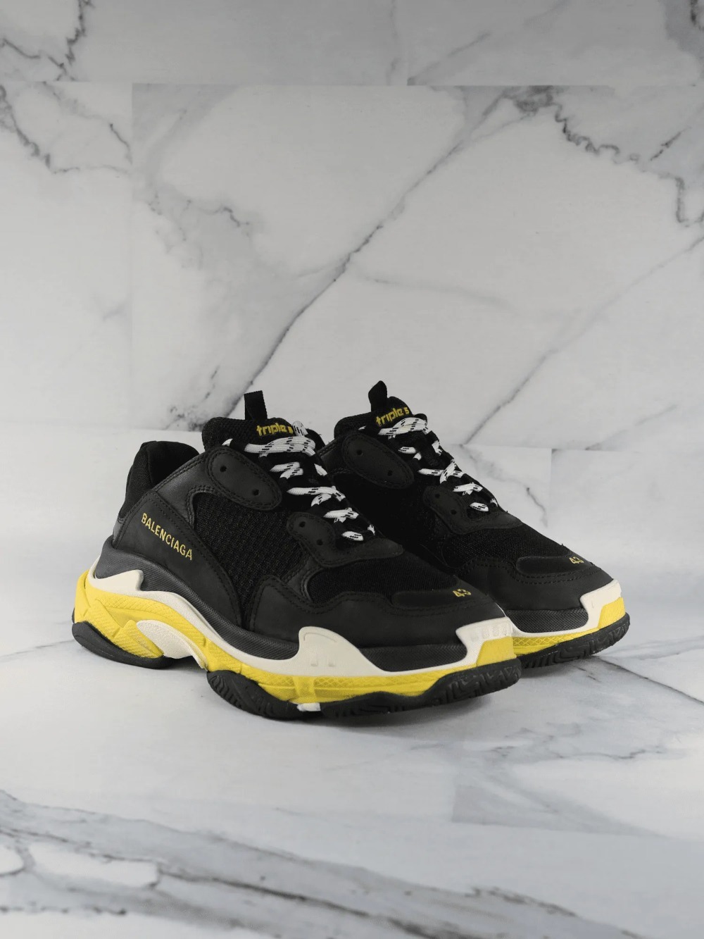Balenciaga Triple S Black Yellow White