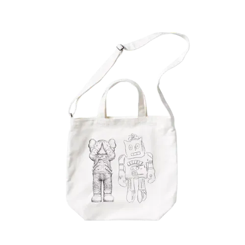 KAWS + Warhol x Uniqlo Tote Bag 2-Way Off White - Droper