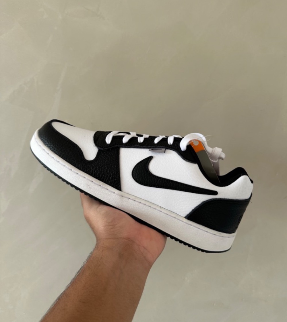 Nike Ebernon Low PRM White Black Wolf Grey — 42, Novo