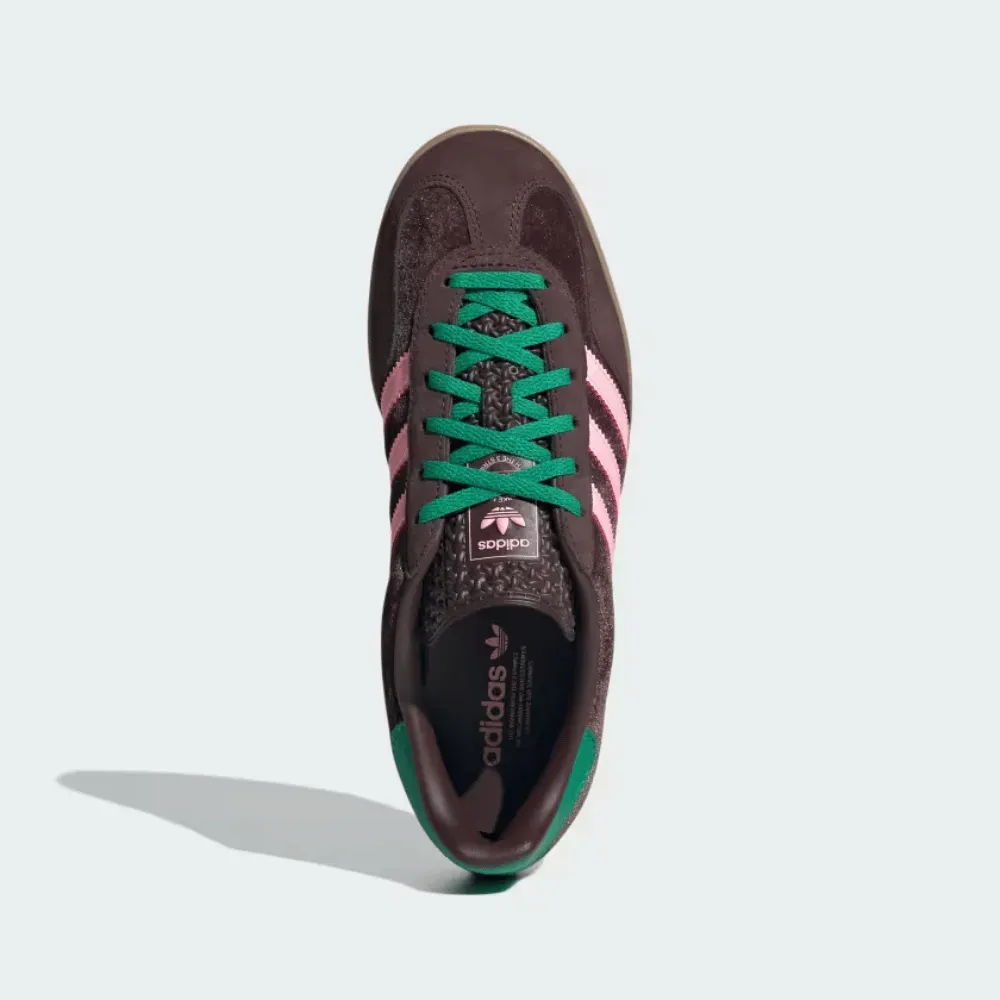 adidas Gazelle Indoor Dark Brown Glow Pink Court Green foto 2