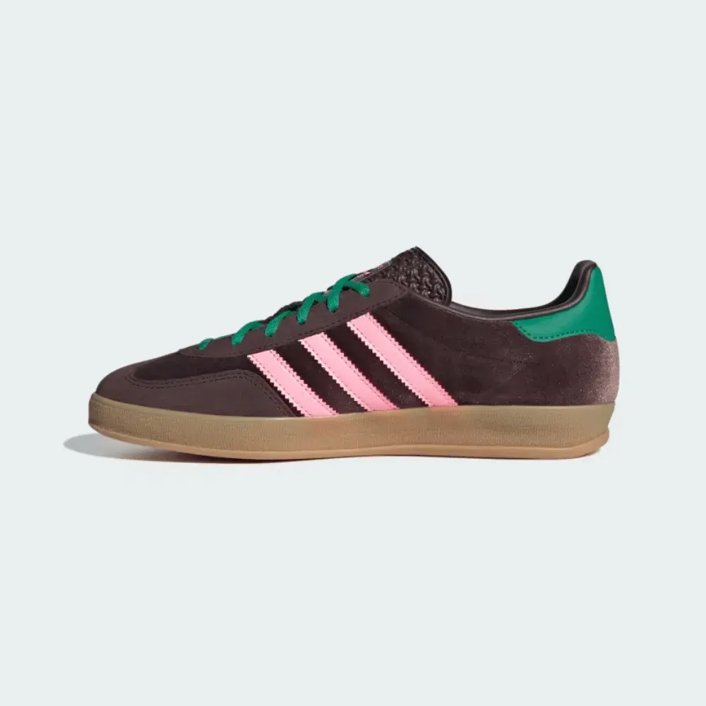 adidas Gazelle Indoor Dark Brown Glow Pink Court Green foto 3