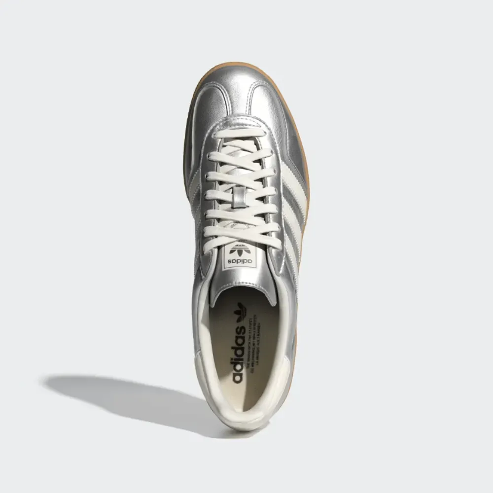 adidas Gazelle Indoor Silver Metallic Core White - Droper