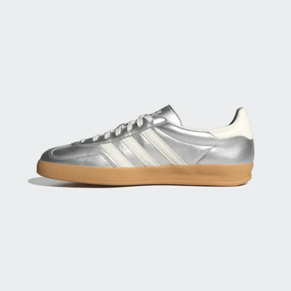 adidas Gazelle Indoor Silver Metallic Core White foto 3
