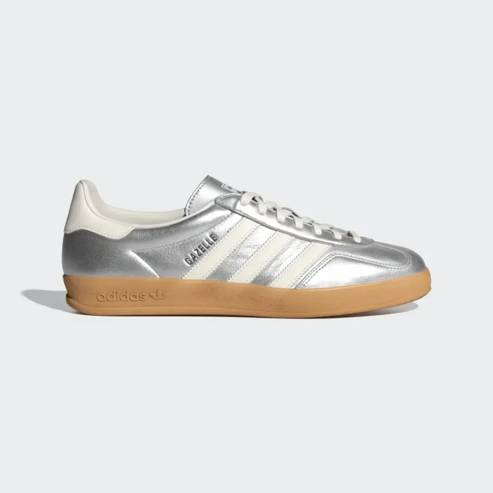 adidas Gazelle Indoor Silver Metallic Core White foto 1