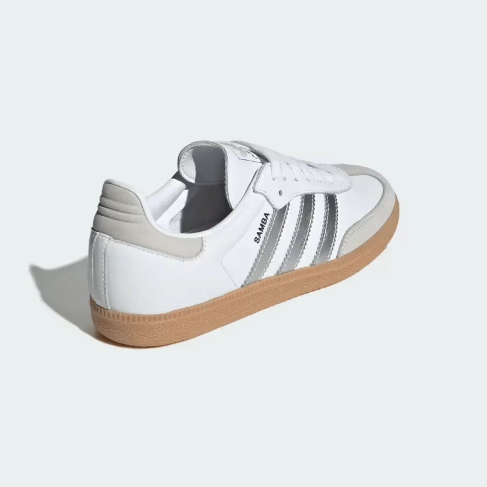 SAMBA OG W 24.0 シルバー　ホワイト adidas Samba OG Cloud White Silver Metallic - Droper