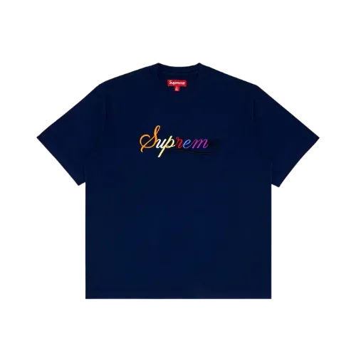 Camiseta Supreme Cursive Short-Sleeve Navy