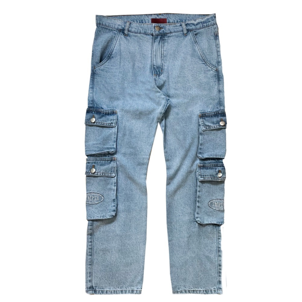 Calça Jeans Cargo Impie Finesse Azul Claro