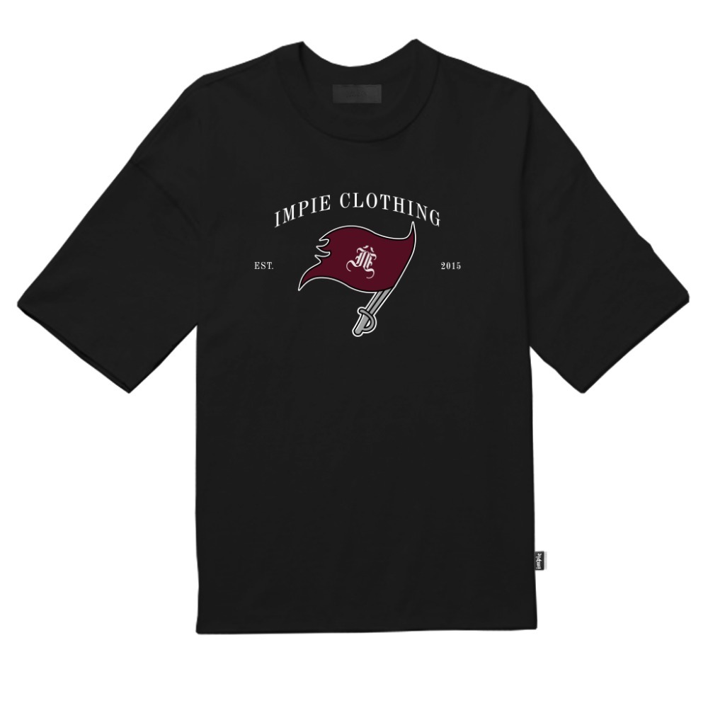 Camiseta Impie Kta Flag Estonada Preto