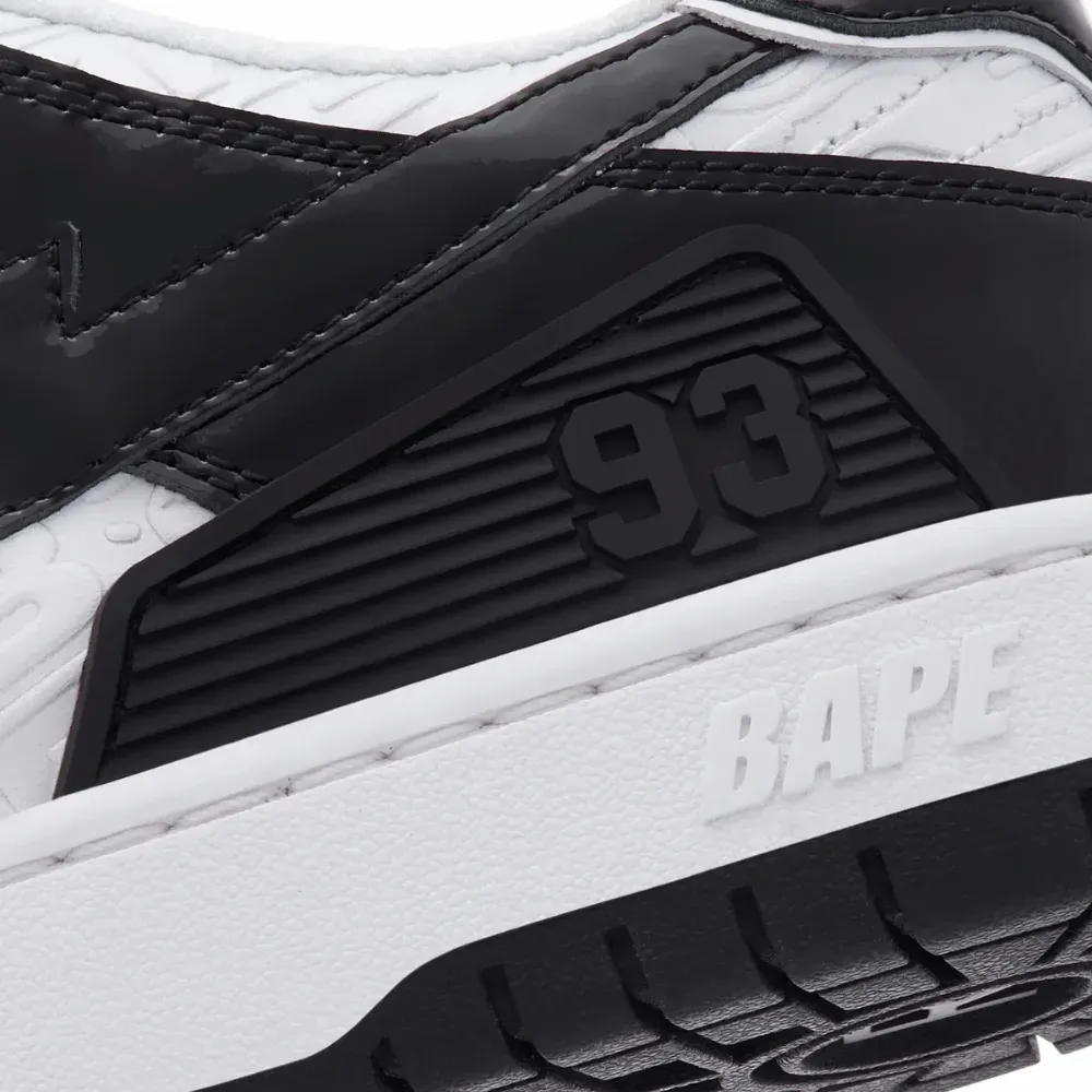 A Bathing Ape BAPE SK8 Sta Low Black White - Droper