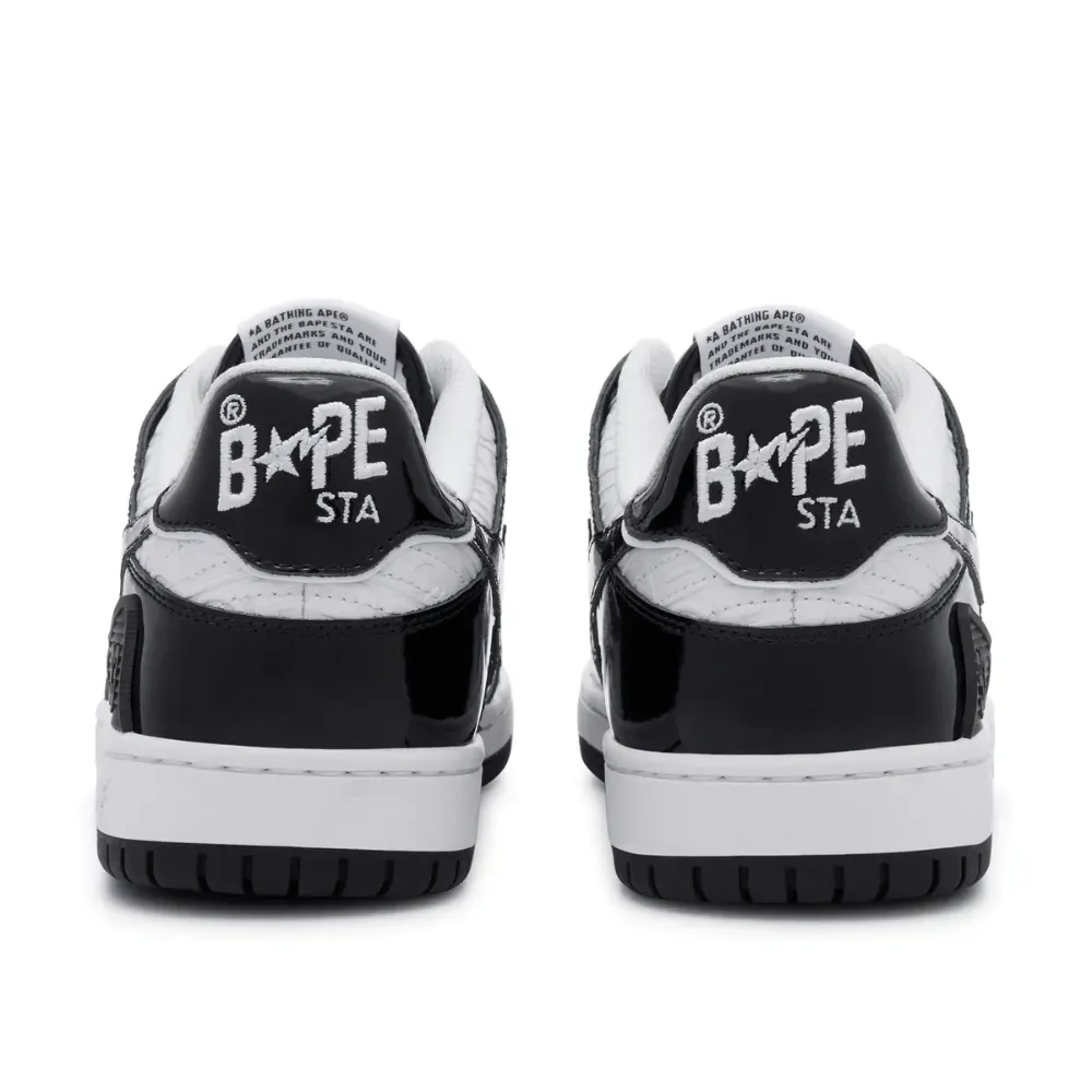 A Bathing Ape BAPE SK8 Sta Low Black White - Droper