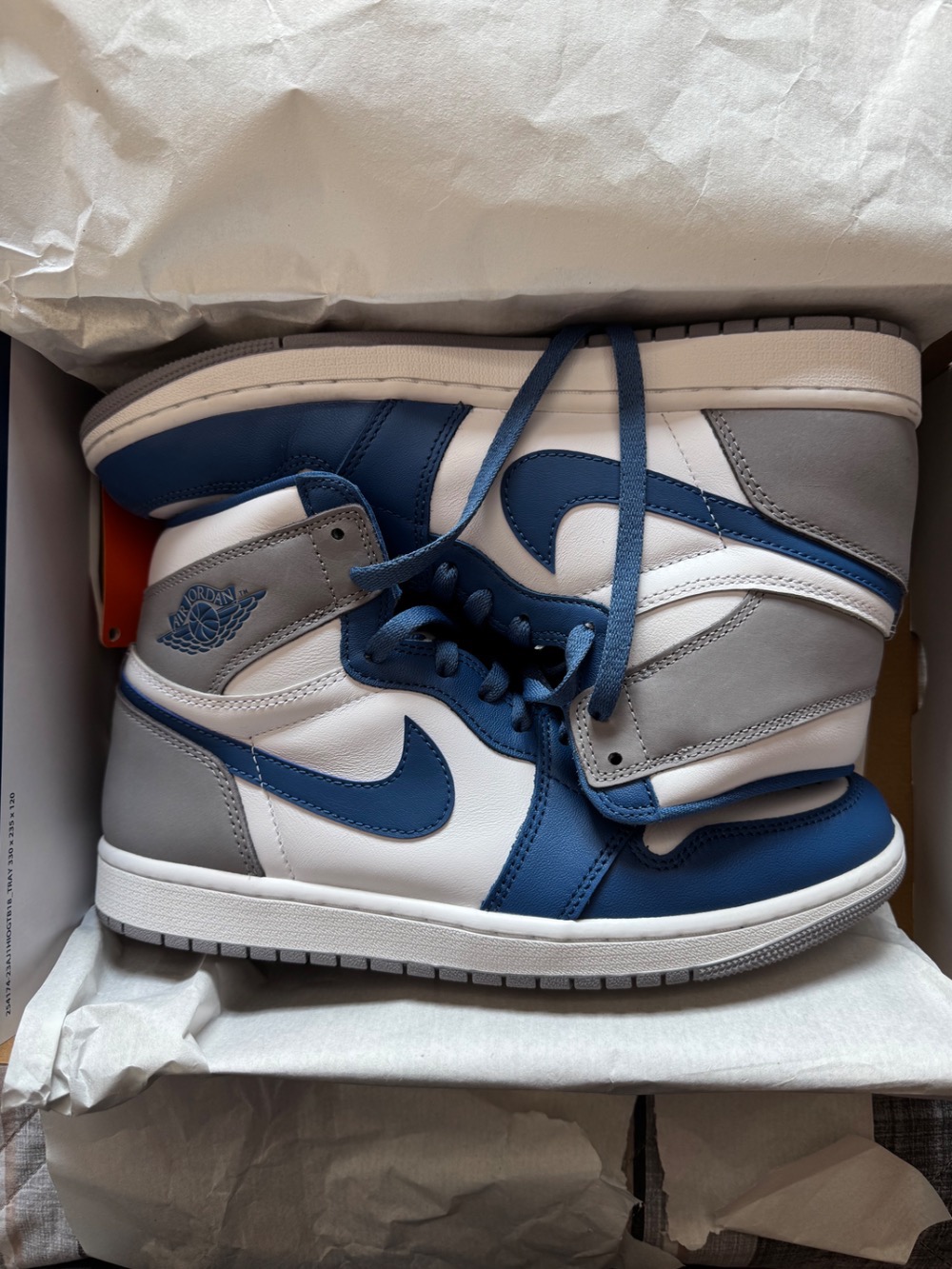 Air Jordan 1 High OG True Blue — 42, Usado