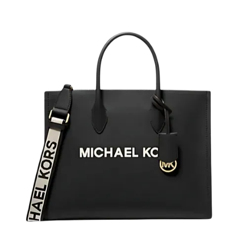 Bolsa Michael Kors Tote Mirella Média De Couro Black - Droper