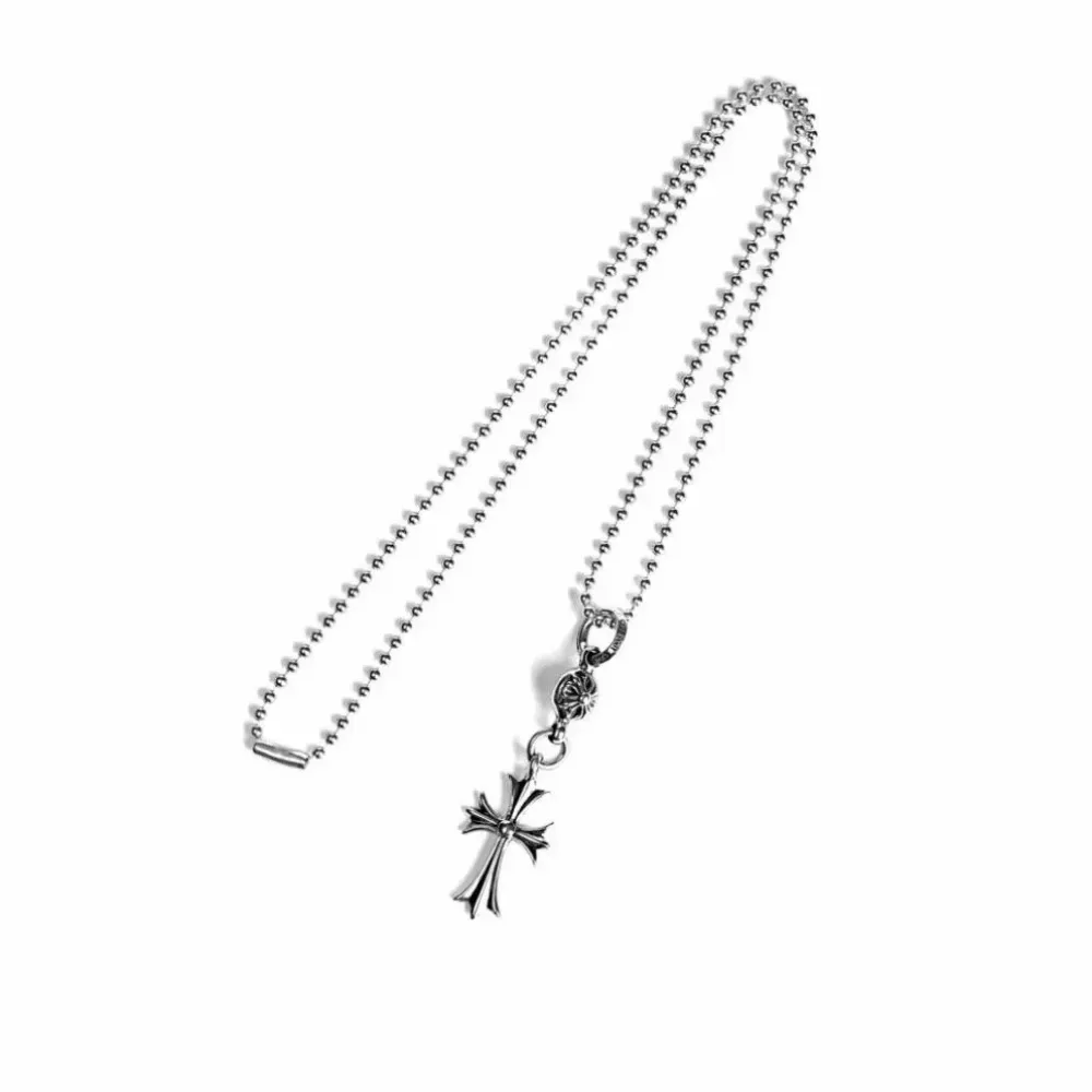 Pingente Chrome Hearts Tiny Cross One Ball Silver - Droper