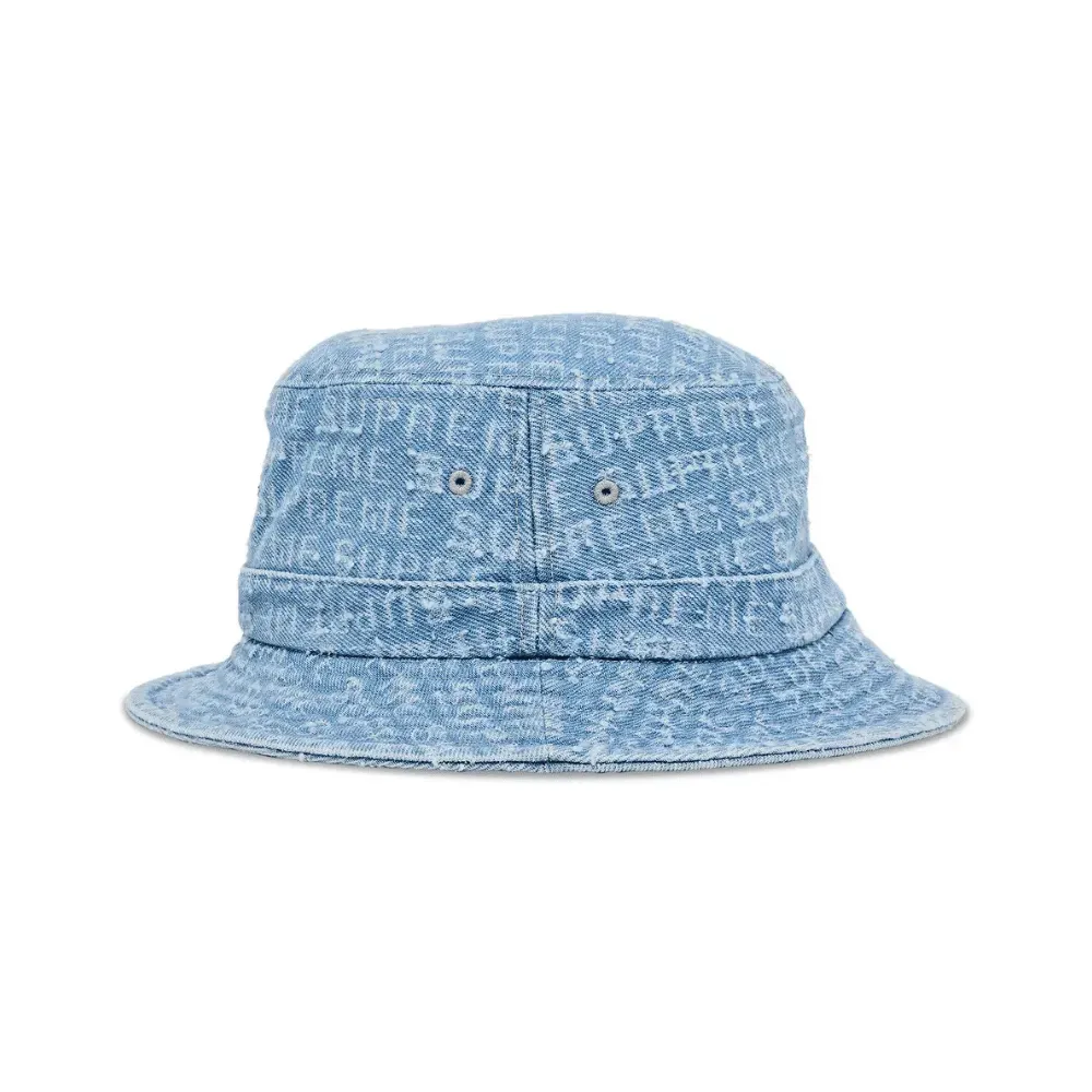 Needle x Supreme Chapéu Punch Denim Crusher Washed Blue - Droper