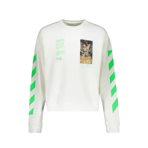 Crewneck Off-White Printed Cotton White