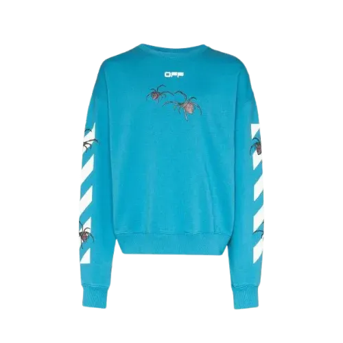 Crewneck Off-White Arachno Arrow Blue