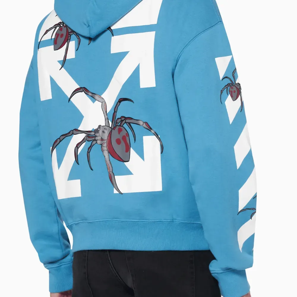 トップス Off-White Arachno Arrow Over HoodieWhite Moletom Off-White Arachno Arrow Blue - Droper