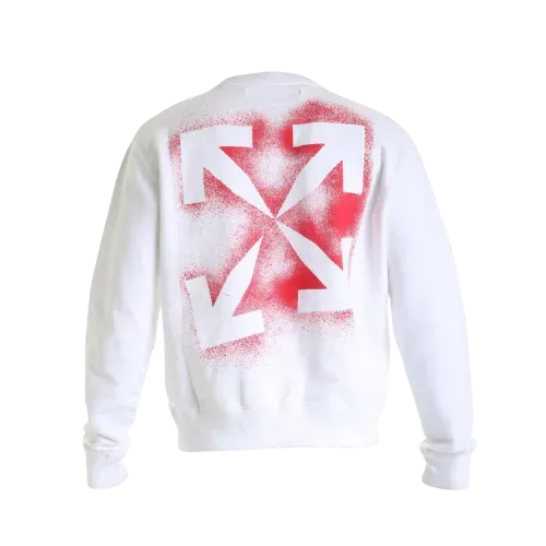 Crewneck Off-White Stencil Arrow White