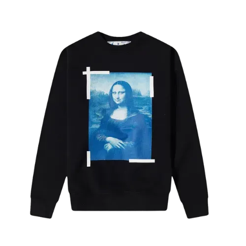 Moletom Crewneck Off-White Monalisa Over Black
