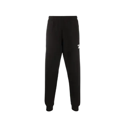 Calça Off-White Logo Print Cotton Track Nero