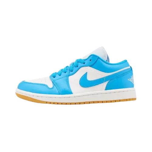 Air Jordan 1 Low White Dark Powder Blue Gum