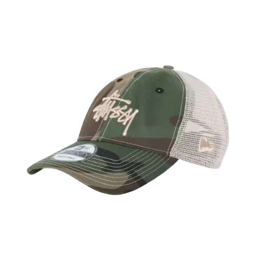 Boné Stussy New Era 9Twenty Basic Trucker Woodland Camo