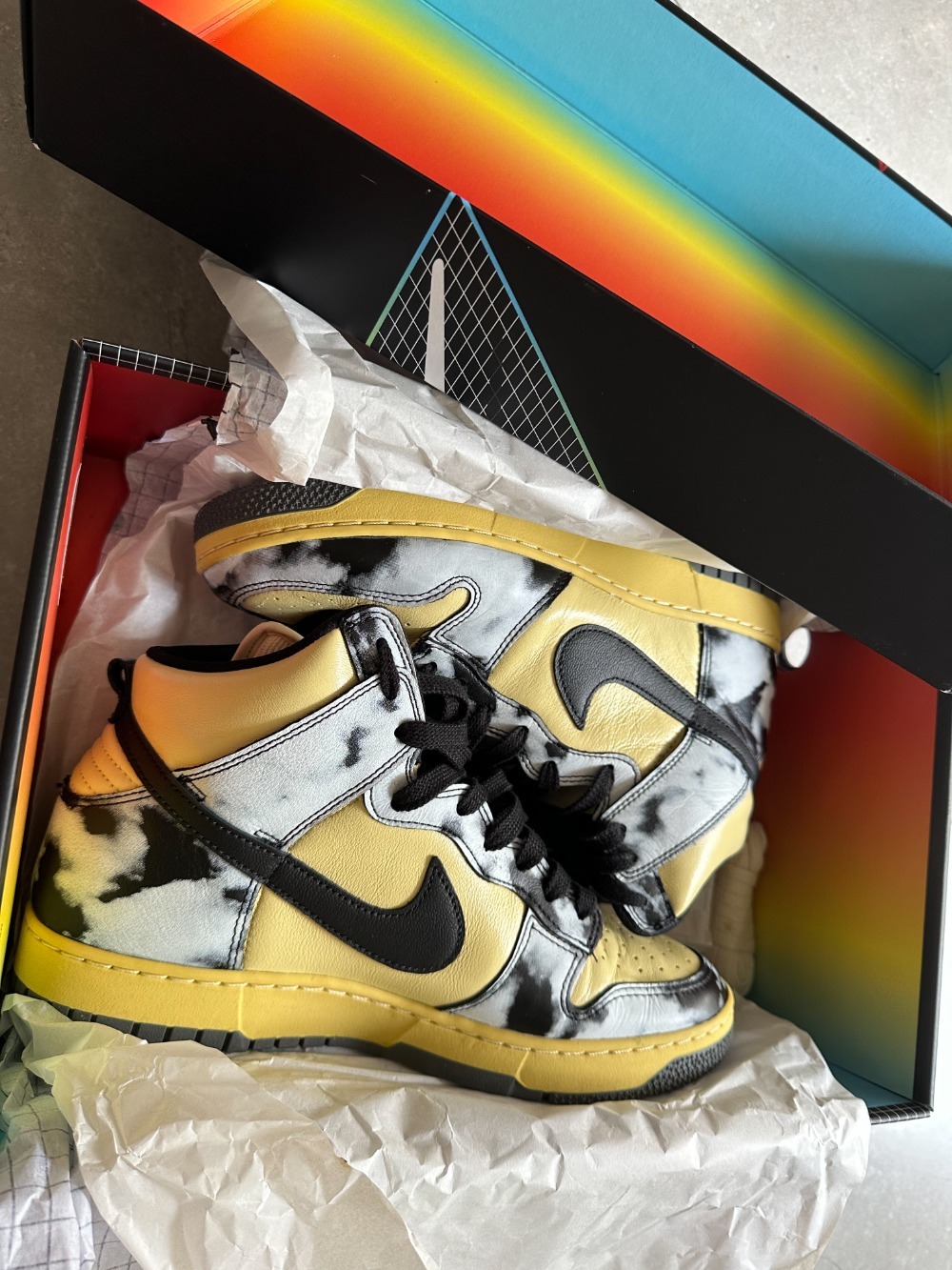 Nike Dunk High 1985 Blue Acid Wash — 42, Usado