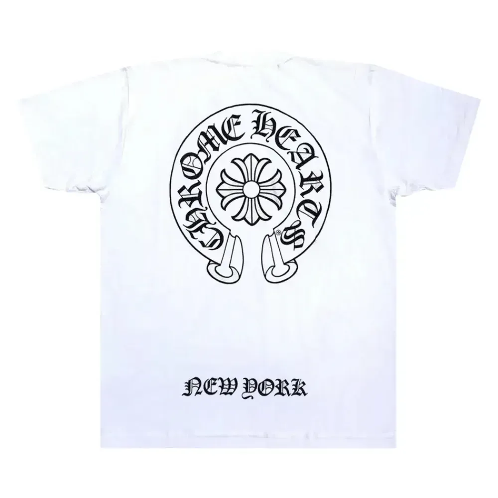 Camiseta Chrome Hearts New York Horseshoe Pocket White - Droper