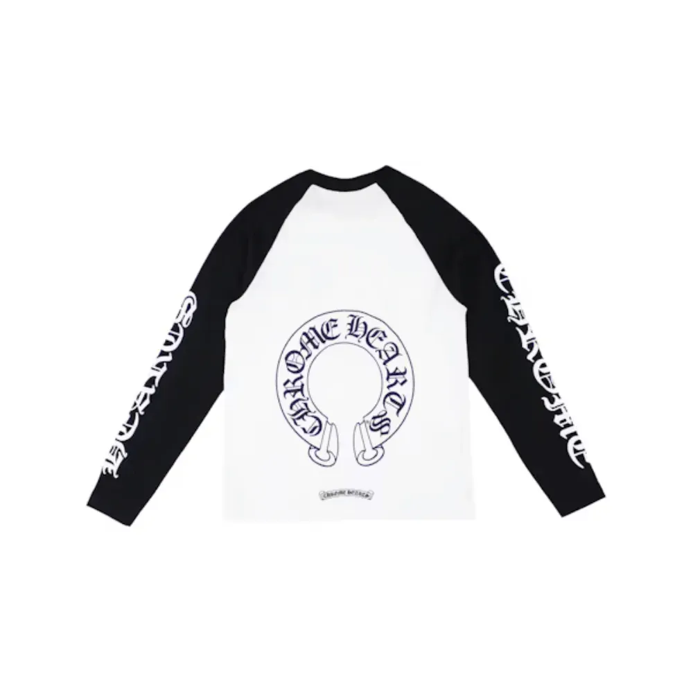 Camiseta Chrome Hearts Horseshoe Baseball White Black - Droper
