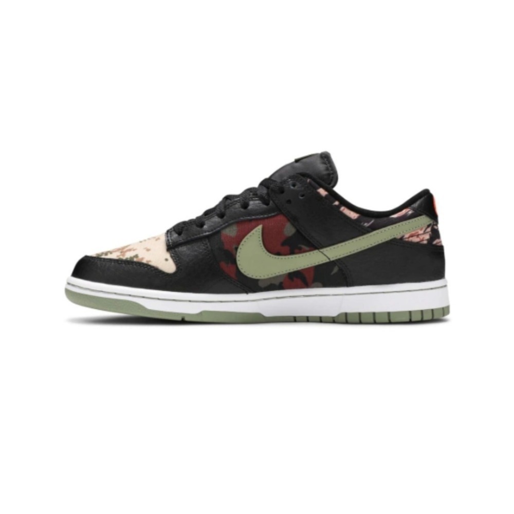 Nike Dunk Low SE Black Multi-Camo — 40, Usado