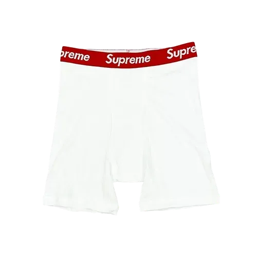Hanes x Supreme Cueca Boxer Briefs White - Droper