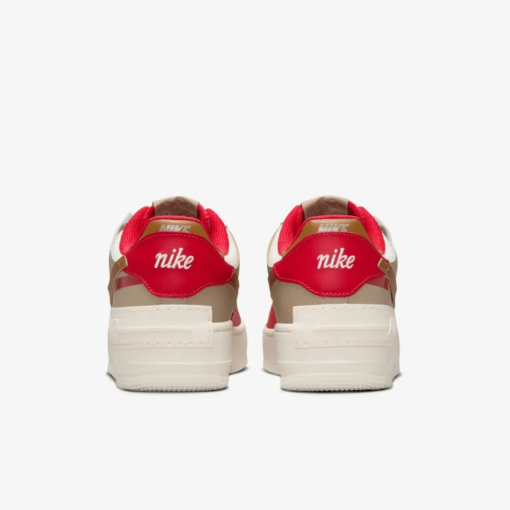 Nike Air Force 1 Low Shadow Phantom Fire Red Khaki - Droper