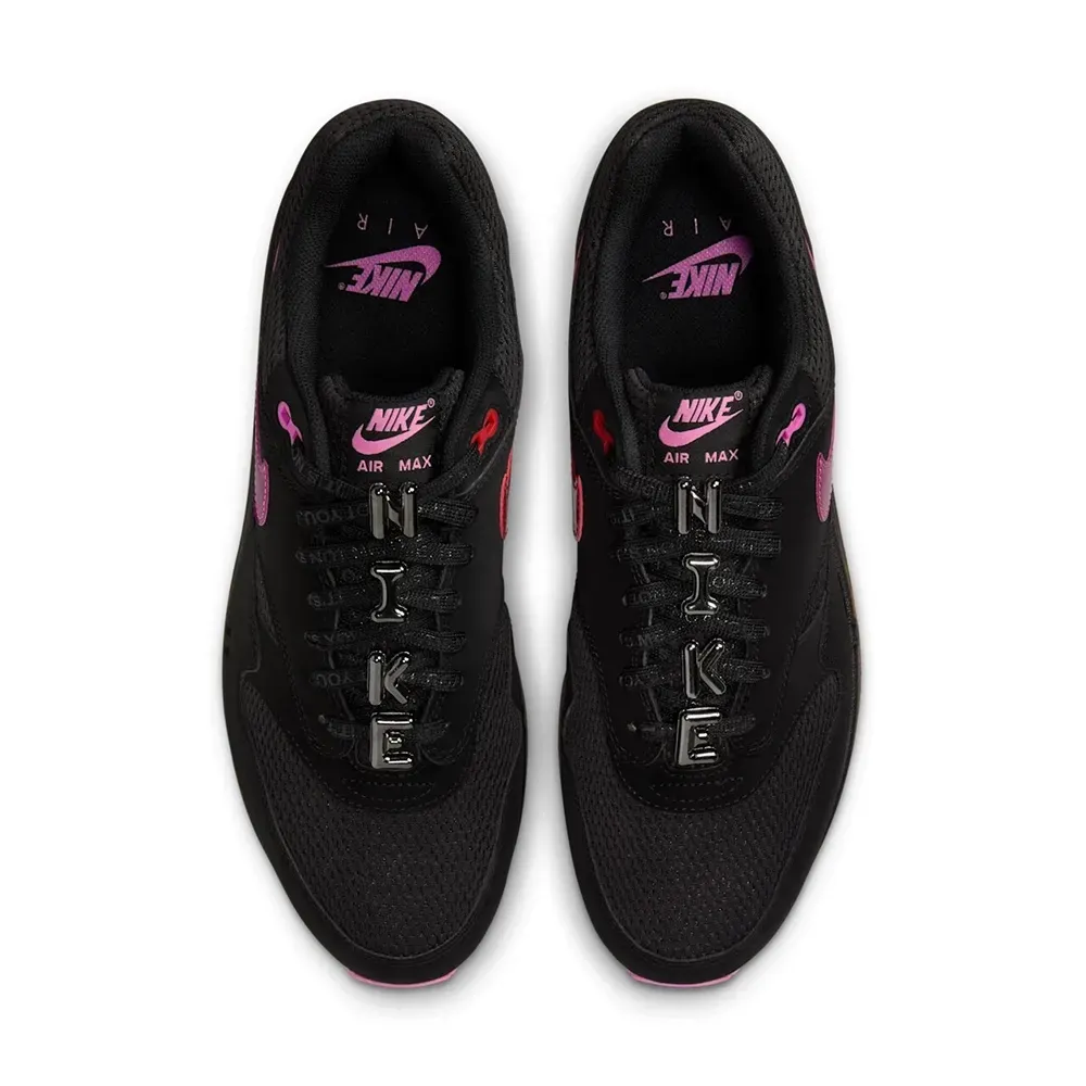 NIKE エアマックス1プレミアム Black and Playful Pink Nike Air Max 1 Premium Valentine's Day Black and Playful Pink - Droper