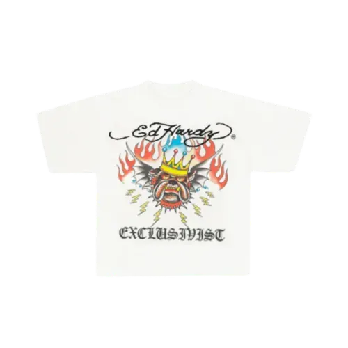 Ed Hardy x Exclusiviist 1of1 Camiseta 4 Da Big Dawgs Only Off White