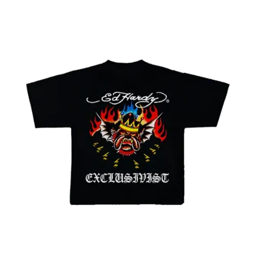 Ed Hardy x Exclusiviist 1of1 Camiseta 4 Da Big Dawgs Only Black
