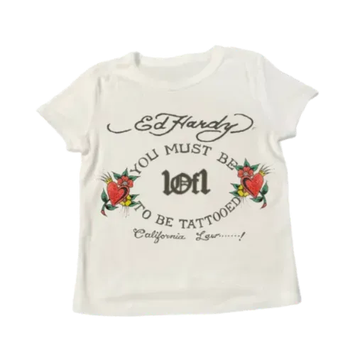 Ed Hardy x Exclusiviist 1of1 Camiseta N1RVANA Off White
