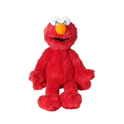 Sesame Street x KAWS Pelúcia Uniqlo Elmo Plush Red - Droper