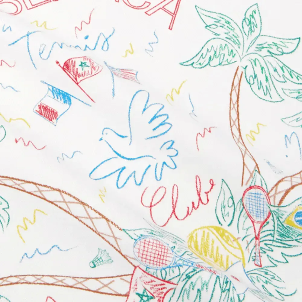 Camiseta Casablanca Crayon Tennis Club White foto 3