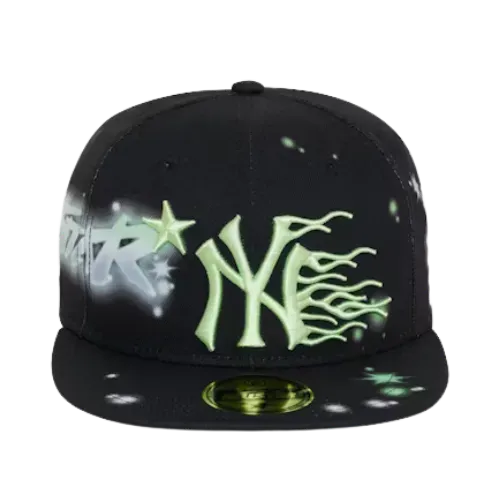 Boné Hellstar NY Snapback Graffiti Black Neon - Droper